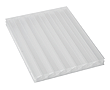 Terrassenueberdachung aus schlagfesten Strukturplatten, Verbundstoff Polycarbonat weiß-opal