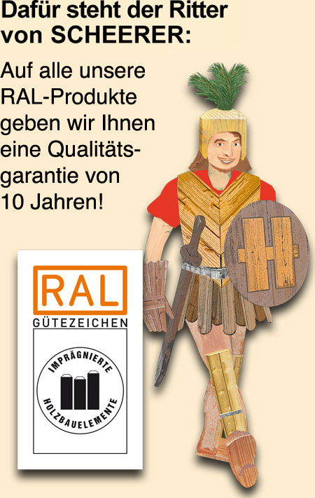 10 Jahre Qualitätsgarantie auf RAL-Produkte